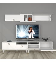 Decoraktiv Eko 5220 Mdf Gold Tv Ünitesi Tv Sehpası (Beyaz)