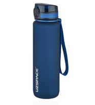 Uzspace Büyük Boy 28 cm 1000 ml 1 litre Tritan Su Matarası 14 Renk FiftyFifty Softtouch (Lacivert)