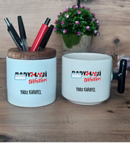 Radyoloji Teknikeri Hediye Sepeti Kupa Bardak T Kulplu, Kalemlik Hediyeleri Radyoloji Teknikerine Hediye (Model 6)