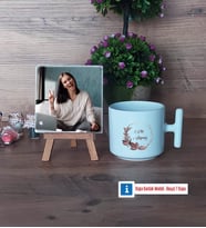 Doğum Günü Hediyesi İsme Özel Fotoğraflı Dekoratif Taş, Kupa Bardak Beyaz Hediye (Model 12)