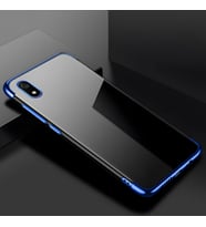 Xiaomi Redmi 7A Kılıf Dört Köşeli Lazer Silikon Kılıf (Mavi)
