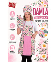 Damla 2li Set Sıvı Geçirmez Su Geçirmez Mutfak Önlüğü