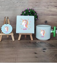 Unicorn Hediye Seti Kupa Bardak T Kulplu, Dekoratif Taş, Anahtarlık Kadın Arkadaşa Doğum Günü Hediyesi (Model 8)