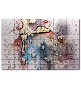 Cakapuzzle Parlak Zeminde Civalı Mürekkep Lekesi Desen Puzzle Yapboz MDF (Ahşap) (255 Parça)