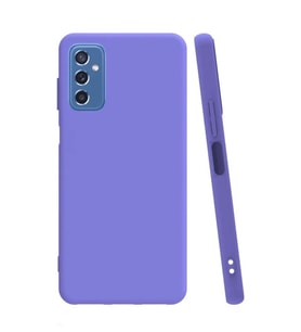Samsung Galaxy M52 5G Kılıf Kamera Korumalı Silikon Rubber Arka Kapak (Lila)