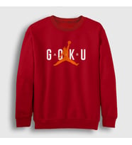 Presmono Unisex Beyaz Air Goku Anime Dragon Ball Sweatshirt 235697tt (Kırmızı)