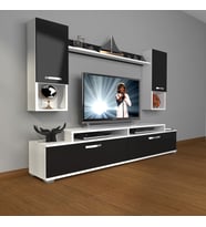 Decoraktiv Ekoflex 5da Mdf Tv Ünitesi Tv Sehpası (Beyaz-Siyah)