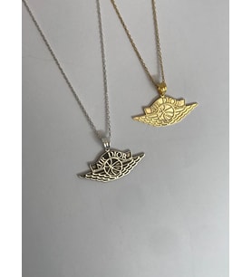 Kişiye Özel 925 Ayar Gümüş Air Dior Kolye (Gümüş)