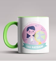 Kişiye Özel Sınıf Öğretmeni Tasarımlı Siyah Renk Kupa Bardak 3 (Yeşil)