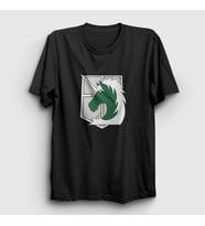 Presmono Unisex Haki Military Anime Attack On Titan T-Shirt 124500tt (Siyah)