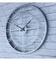 Markakanvas Metal Duvar Saati  ( Çap 50 cm -Çap 80 cm ) (Gri)