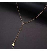 Kişiye Özel 925 Ayar Gümüş Şimşek Kolye (Gold)