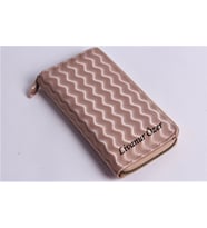KİŞİYE ÖZEL WAVE MODEL TELEFON BÖLMELİ CÜZDAN (Krem)