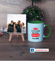 Arkadaşa Hediye Fotoğraflı Dekoratif Taş, Kupa Bardak Beyaz HediyeDoğum Günü Hediyesi (Model 14)