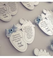 Kişiye Özel Pleksi Bebek Magnet Hatıra (Gümüş)
