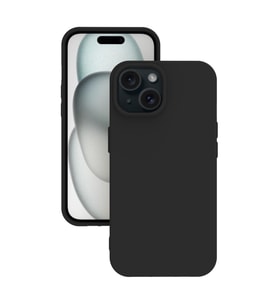 iPhone 15 Kılıf Kamera Korumalı Silikon Rubber Arka Kapak (Siyah)