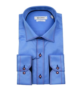 Erkek Slim Fit Gömlek 9258 009258 (Koyu Mavi)