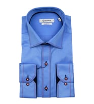 Erkek Slim Fit Gömlek 9258 009258 (Koyu Mavi)