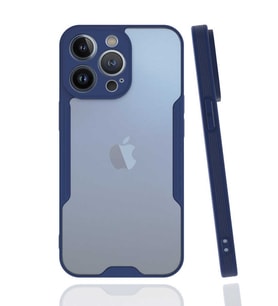 Apple iPhone 13 Pro Max Kılıf Zore Parfe Kenarları Pastel Renk Silikon Kılıf (Lacivert)