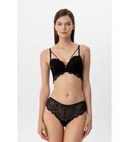 Pierre Cardin Milan Push Up Dantelli Sütyen Takım (Siyah)