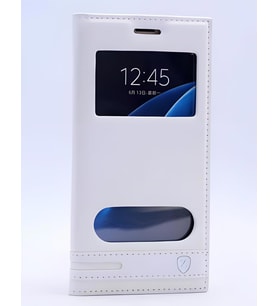 Galaxy A5 2017 Kılıf Elite Pencereli Kapaklı Kılıf (Beyaz)