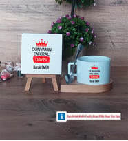 Dayıya Hediye Dekoratif Taş, Kupa Bardak Kırmızı HediyeDayıya Doğum Günü Hediyesi (Model 7)