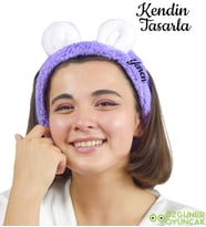 Kendin Tasarla Dailing Spa Sevimli Kulaklı Saç  - Makyaj  Bandı (Lila)