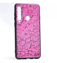 Galaxy A9 2018 Mermer Desenli Pane Silikon Kılıf (Pembe)