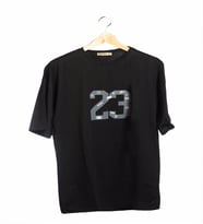 Unisex Oversize Chicago Bulls Lakers T-shirt (Siyah)