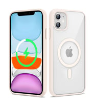 Apple iPhone 11 Kılıf Magsafe Wireless Şarj Özellikli Silikon Zore Ege Kılıf (Pembe)