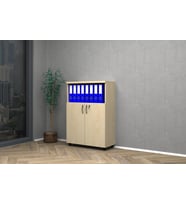 Vena Yarım Kapak Ofis Dosya Dolabı 80x35x115cm (Akçaağaç Rengi )