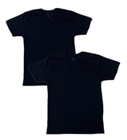 Erkek Elastan Bisiklet Yaka Kısa(Yarım) Kol 2 Adet Karışık Renk T-Shirt (Siyah)