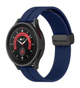 Huawei Watch GT3 Elite-Active 46mm-GT3 Pro-GT3 Se 22mm Uyumlu Coastal Manyetik Tokalı Silikon Kordon (Lacivert)