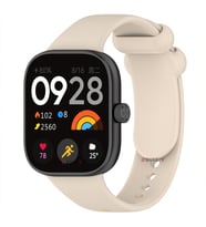 Xiaomi Redmi Watch 4 Uyumlu Purelux Soft Yumuşak Silikon Kordon (Bej)