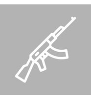 AK47 Araba Sticker siyah 15x16 CM (Beyaz)