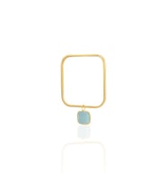 Kadir Jewellery 22 Ayar Altın Kaplama Zirkon Taşlı Ayarlanabilir Vintage Bilezik (Açık Mavi)