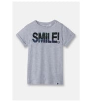 ERKEK ÇOCUK FUN SMİLE DEĞİŞEN PULLU KISA KOL TİŞÖRT (Gri)