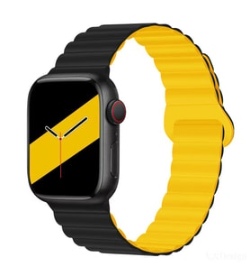 Xiaomi Redmi Watch 5 Active/Lite Amazfit GTR 2E 47mm Pace 1/2 Kordon Double Colo (Siyah-Sarı)