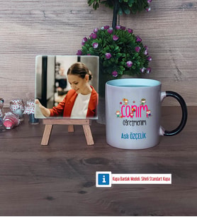 Öğretmenler Günü Hediyesi Fotoğraflı Dekoratif Taş, Kupa Bardak Beyaz Hediye (Model 9)