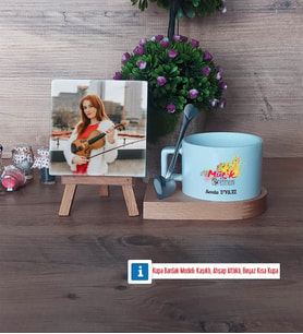 Müzik Öğretmeni Fotoğraflı Dekoratif Taş, Kupa Bardak Beyaz Hediye Öğretmenler Günü Hediyesi (Model 8)