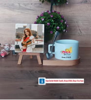 Müzik Öğretmeni Fotoğraflı Dekoratif Taş, Kupa Bardak Beyaz Hediye Öğretmenler Günü Hediyesi (Model 8)