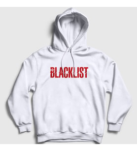 Presmono Unisex Beyaz Logo The Blacklist Kapüşonlu Sweatshirt 183503tt (Beyaz)