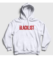 Presmono Unisex Beyaz Logo The Blacklist Kapüşonlu Sweatshirt 183503tt (Beyaz)