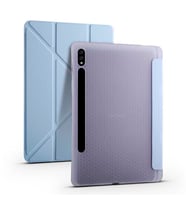 Galaxy Tab S7 T870 Kılıf Tri Folding Smart Kalem Standlı Kılıf (Mavi)