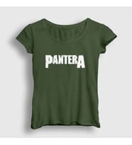 Presmono Kadın Sarı Logo Pantera T-Shirt 168790tt (Haki)