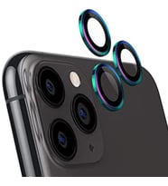 ALLY İphone 12 Pro Max 3D Metal Çerçeveli Kamera Lens Koruyucu (Çok Renkli)