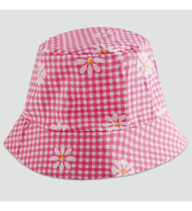 Papatya Desenli Balıkçı Şapkası (Pembe)