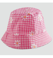 Papatya Desenli Balıkçı Şapkası (Pembe)