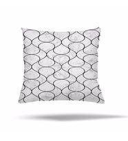 Geometrik Kilim Etnik Desen Afrika Gizli Fermuarlı Yastık Kılıfı Kırlent Kılıfı Koltuk Yastık Kılıfı (Gri - Siyah - Beyaz)