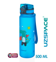 Uzspace Figürlü 500 ml Tritan Çocuk Su Matarası (Mavi)